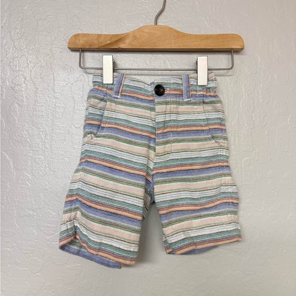 $14 ADD ON peek little peanut linen shorts 2T Zara Hanna Andersson Baby Gap‎